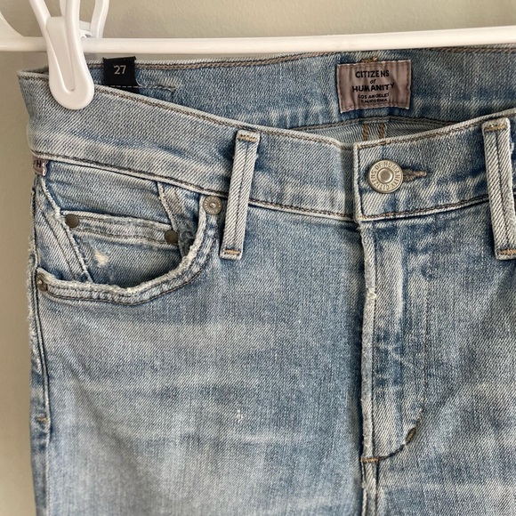 Citizens of Humanity Rocket Crop Mid-Rise Skinny Jeans - Light Wash - Size 27 - Picture 9 of 15